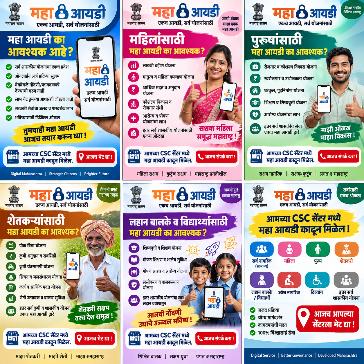 Maha ID Card A Grid Collage Style Infographic Image With Multip